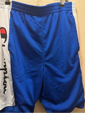 Boys Blue Mesh Athletic Shorts
